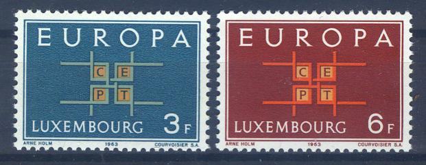 LUXEMBOURG,EVROPA CEPT 1963, ČISTE ZNAMKE-DEAN 1953