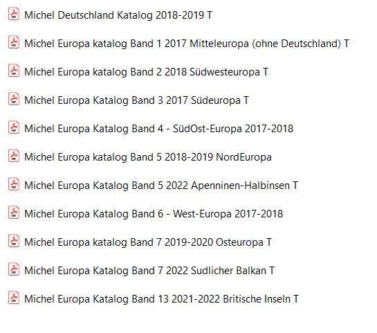 Michel katalogi znamk Evrope letnik 2018-2022