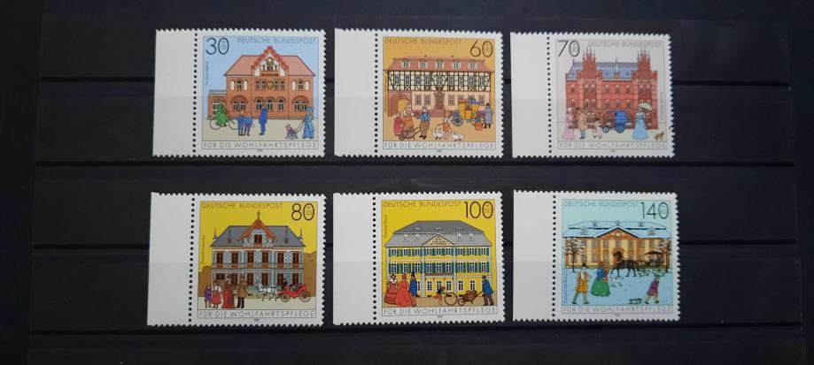 poštni uradi - Nemčija 1991 - Mi 1563/1568 - serija, čiste (Rafl01)