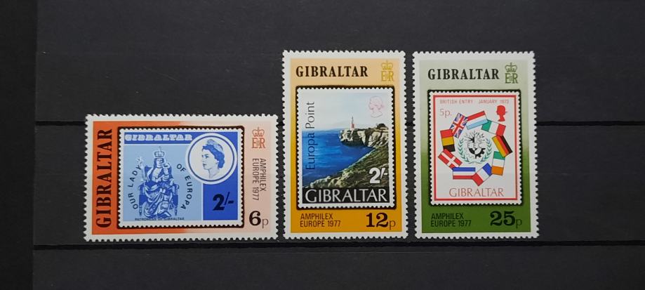 razstava znamk - Gibraltar 1977 - Mi 364/366 - serija, čiste (Rafl01)