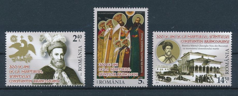 ROMUNIJA 2014 RELIGIJA SVETNIK KONSTANTIN ** Mi 6847/6849 ** serija