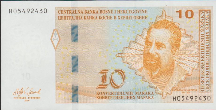 BANKOVEC 10 KON.MARK P80c varianta bos.federacije (BOSNA BIH)2019.aUNC