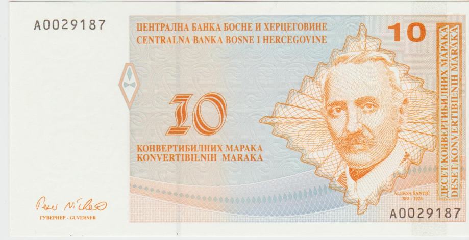 Bankovec 10 MARK P63a SRBSKA KRAJNA (BIH BOSNA) 1998.UNC