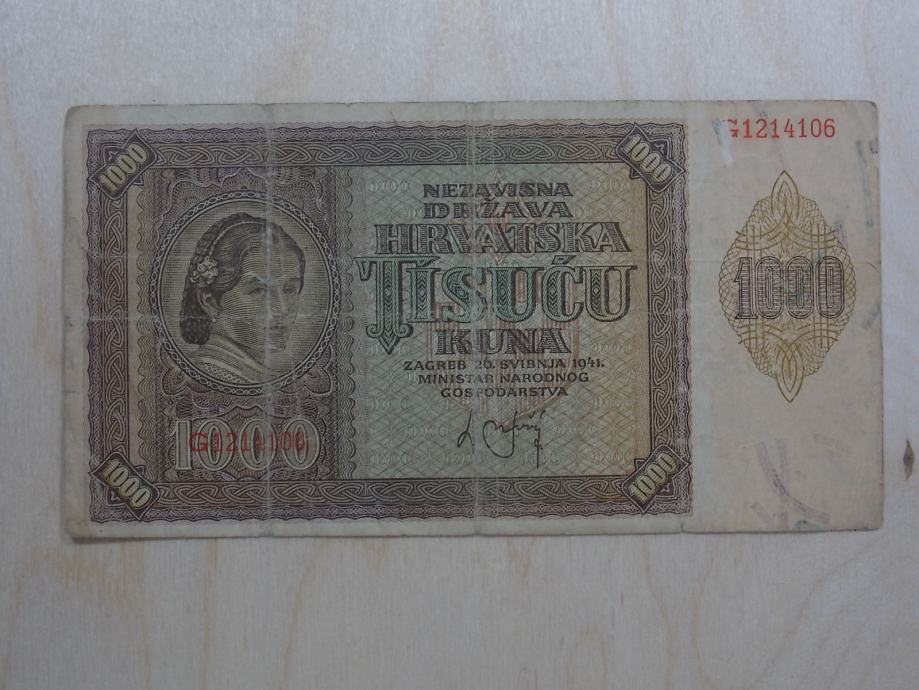 NDH, 1000 Kuna 1941