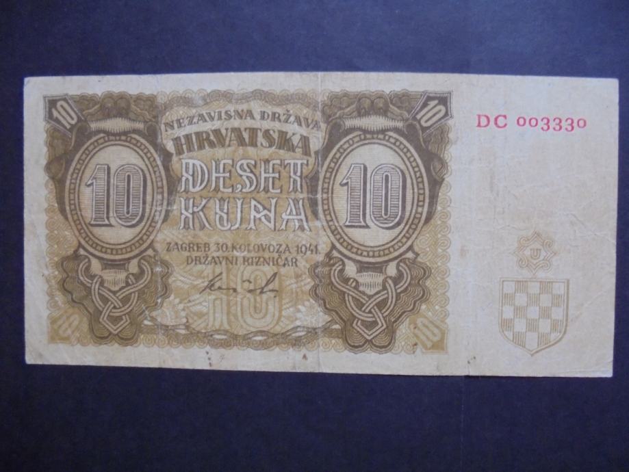 NDH HRVAŠKA 10 KUN 1941