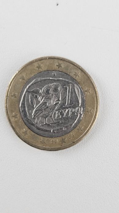 1 Euro kovanec z napakom