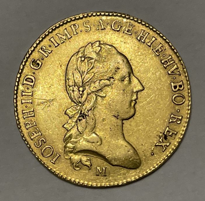 Zlatnik 1 Sovrano 1786 – JOSEPH-II- “M” - Duchy of Milan (1776 - 1800)