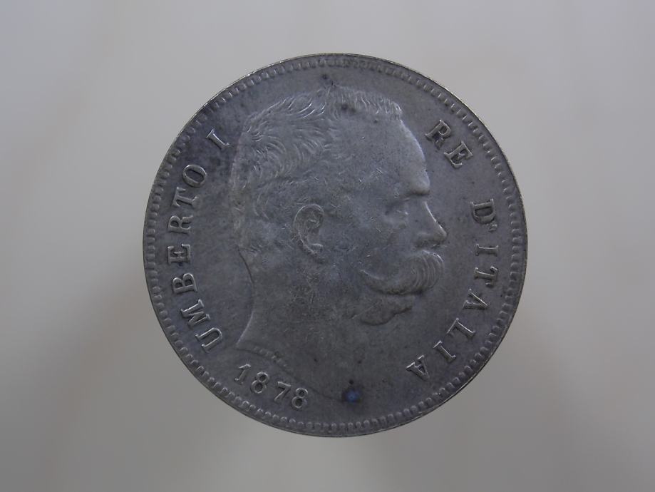 5 LIRE 1878 R UMBERTO  -  ZELO ZELO REDEK !!!!