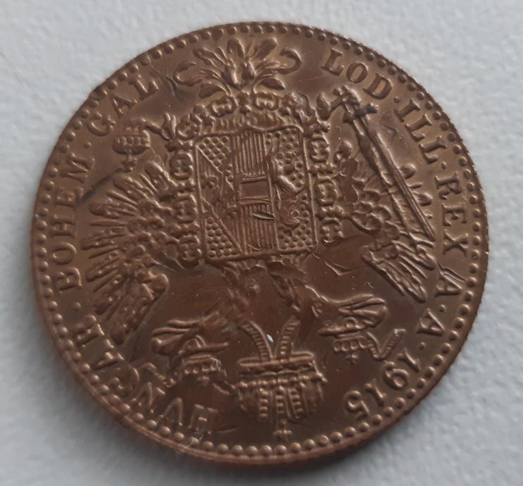 Avstrija  Franc Jožef 1 ducat 1915 ponaredek