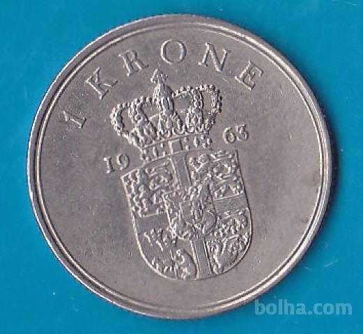 DANSKA - 1 krona 1962, 1963