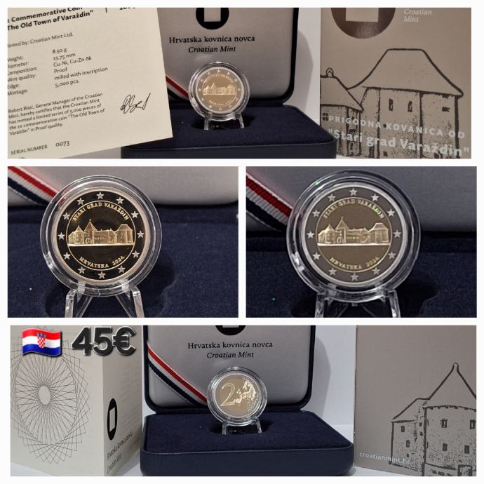 Hrvaška 2 euro 2024 Varaždin PROOF