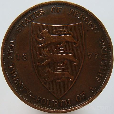 LaZooRo: Jersey 1/24 Shilling 1877 H XF redkejši