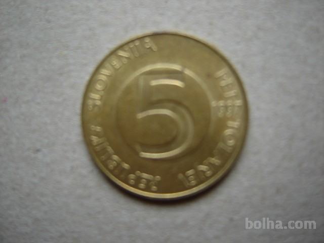 KOVANEC 5 tolarjev 1997 Slovenija