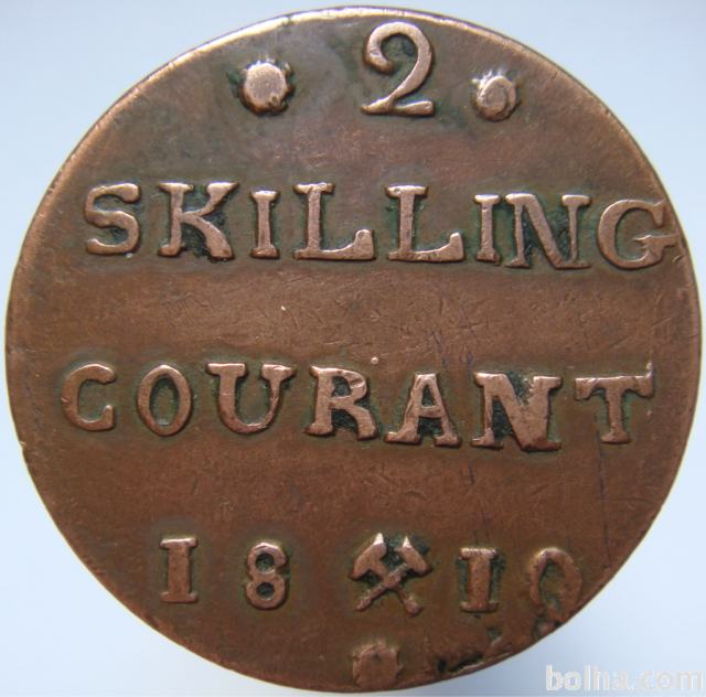 Norveška 2 Skilling 1810 VF