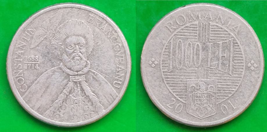 Romania 1000 lei, 2001 ***/+