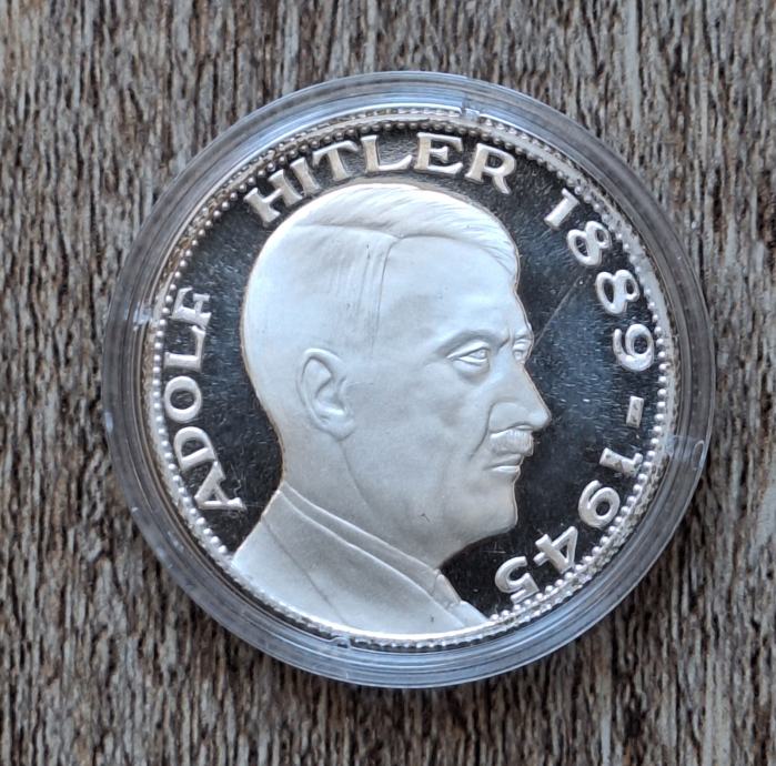 Spominski kovanec Adolf Hitler