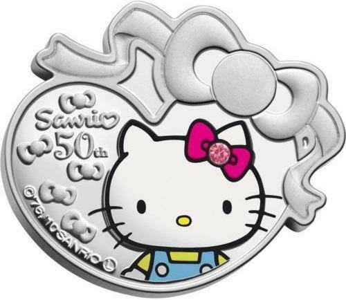 Srebrnik HELLO KITTY, 1 oz NIUE, 2010 50th Ann. + Funko figura (otaku