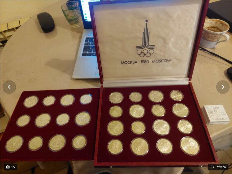 Srebrniki Olimpijske igre Moskva 1980