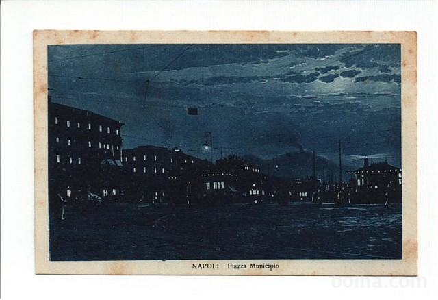 Napoli, Piazza Municipio, Castello dell\ Ovo - 2 razglednici/postcards