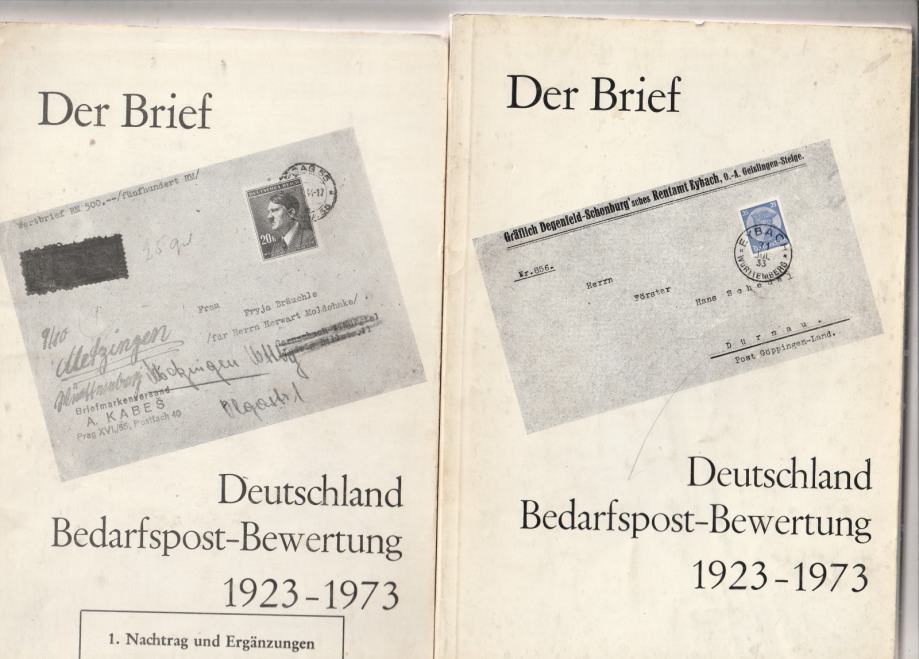 KATALOGA DER BRIEF DEUTSCHLAND BEDARFSPOST-BEWERTUNG 1923-1973