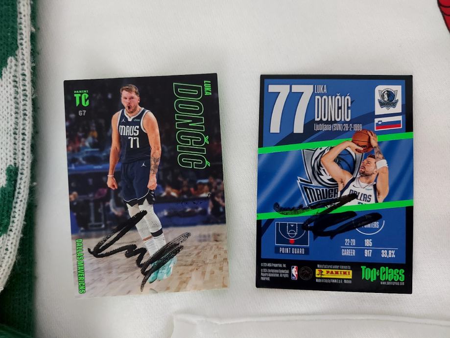 Luka Dončić NBA podpisane kartice Panini Top Class 2024