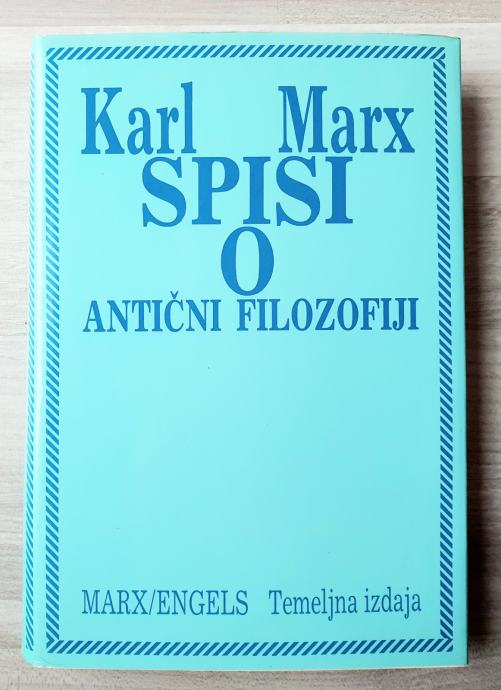 SPISI O ANTIČNI FILOZOFIJI Karl Marx