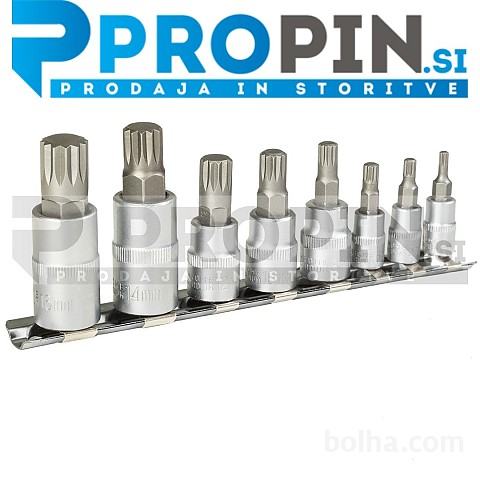 Komplet zvezdastih ali torx nastavkov 8-delni set