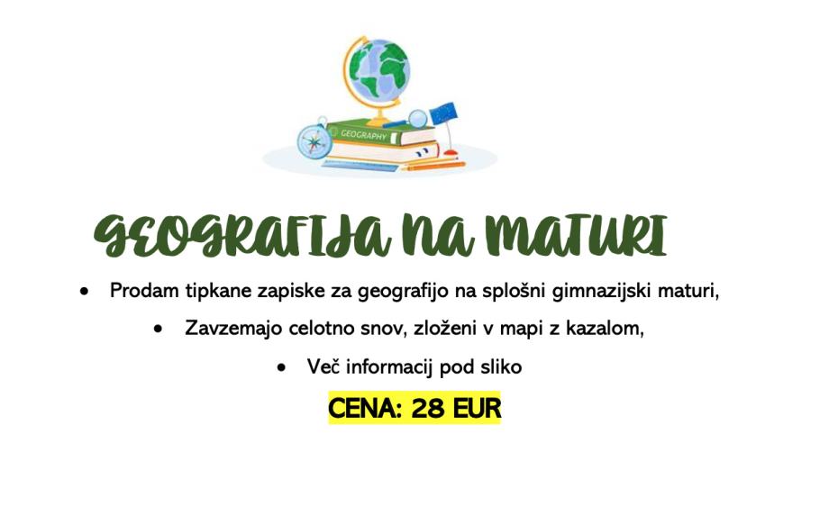 GEOGRAFIJA NA MATURI ZAPISKI