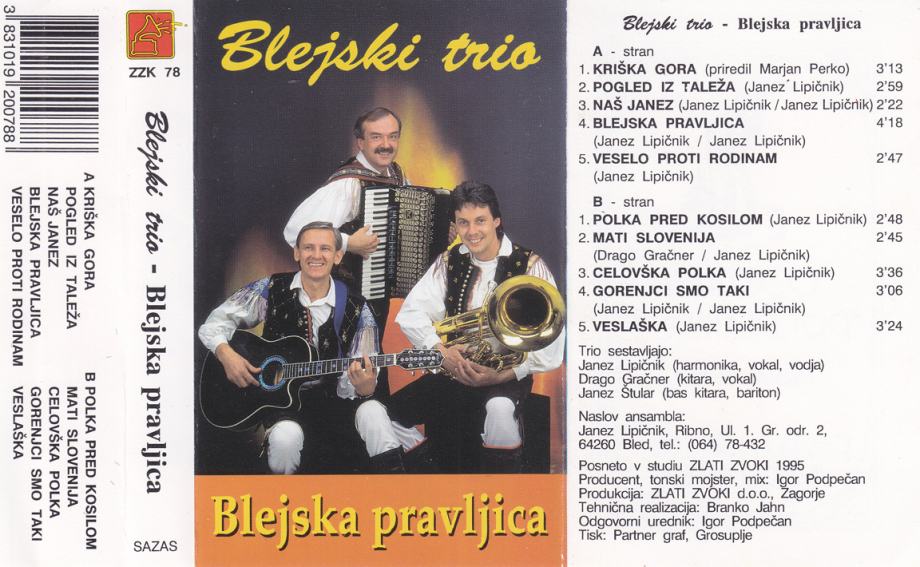 kaseta Blejski trio - Blejska pravljica