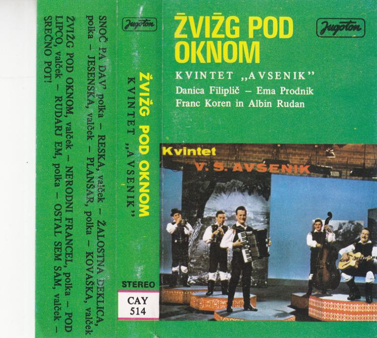 kaseta ANSAMBEL bratov Avsenik - Žvižg pod oknom  (oranžen label)