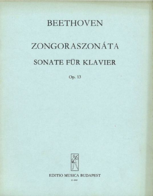 Note za klavir: BEETHOVEN ZONGERSONATA Sonate für klavier Op. 13