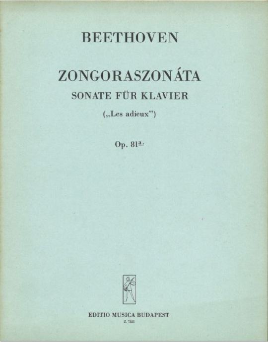 Note za klavir: BEETHOVEN ZONGERSONATA Sonate für klavier