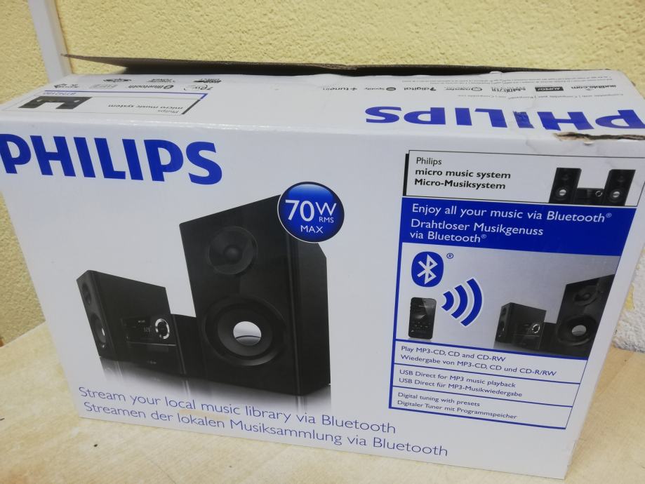 PHILIPS BTM2180, CD, MP3, USB, BLUETOOTH, RADIO, Zvočniki