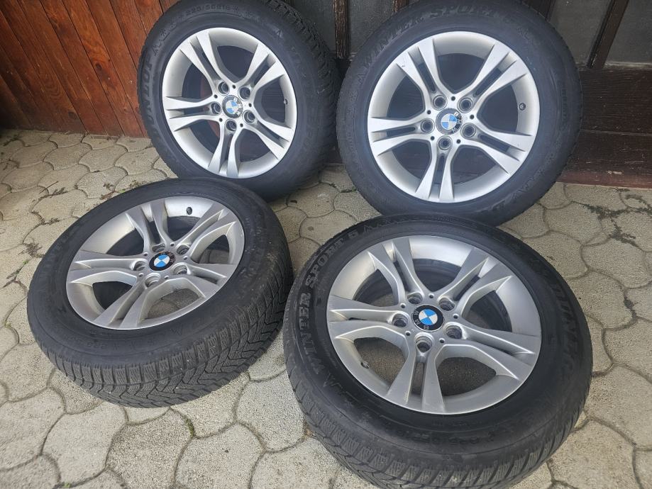 Original BMW ALU 16 col + Dunlop Winter Sport 5 + TPMS senzorji