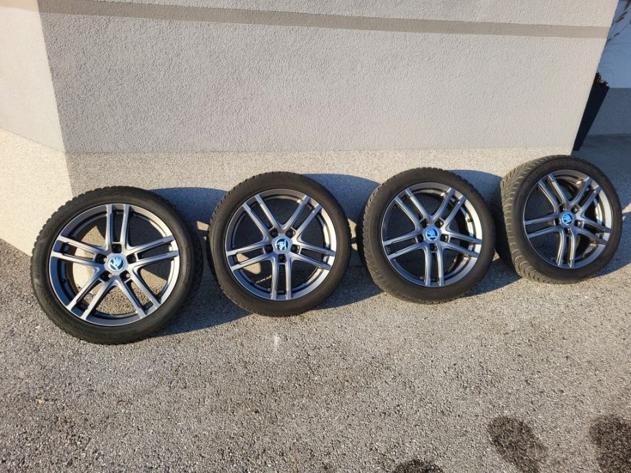 ALU platišča 17", 5x112 grafitne barve + gume  HANKOOK M+S 205/50/17