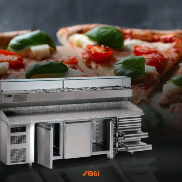 KOMPLET HLADILNI PIZZA PULT SAGI made in italy