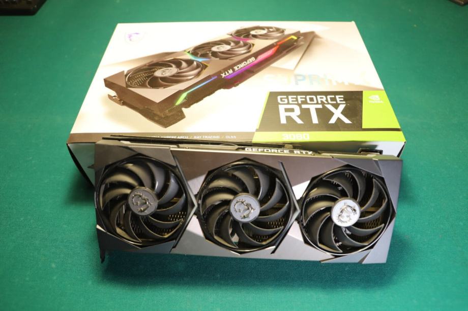 MSI GeForce RTX 3080 SUPRIM X 10GB grafična kartica + originalna škatl