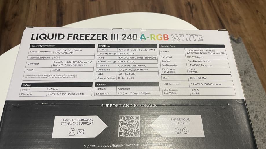 Arctic Liquid Freezer Iii A Rgb White Aio