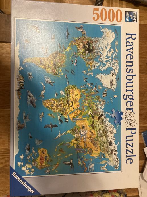 Puzzle Ravensburger sestavljanka 5000 kos world map (zemljevid sveta)