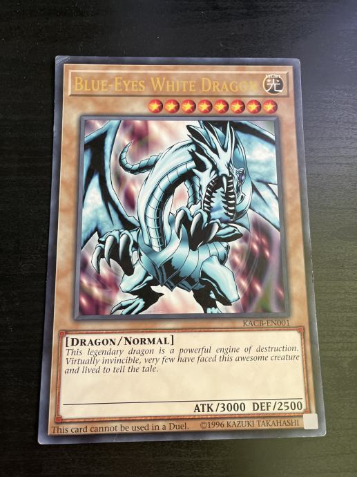 Yu-gi-oh blu eyes withe dragon velika karta