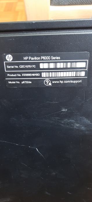 Namizni hp pavilion P6000 i5