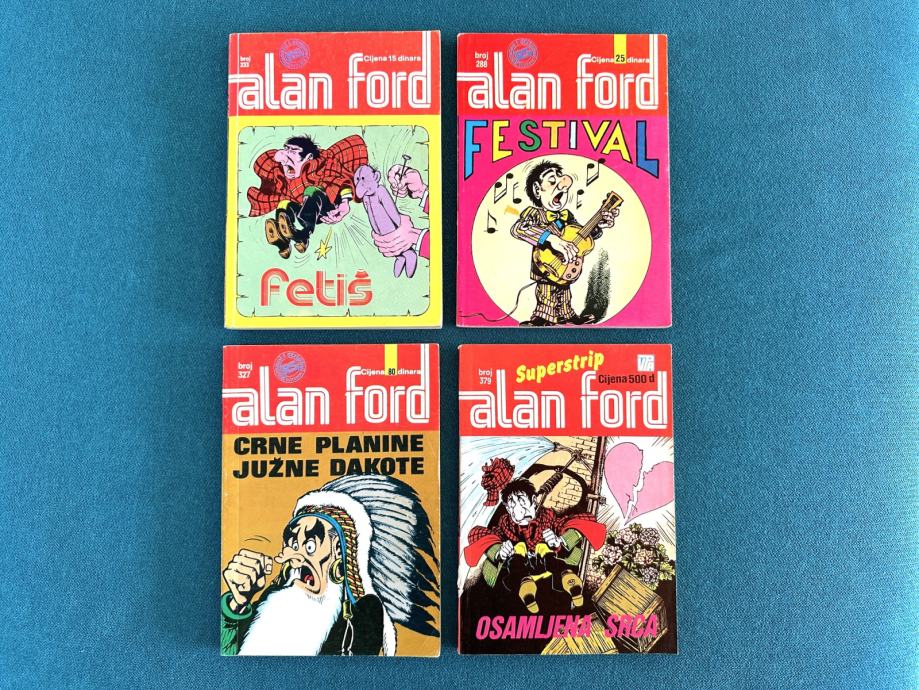 Alan Ford Superstrip  lot štirih številk 233, 288, 327 in 370