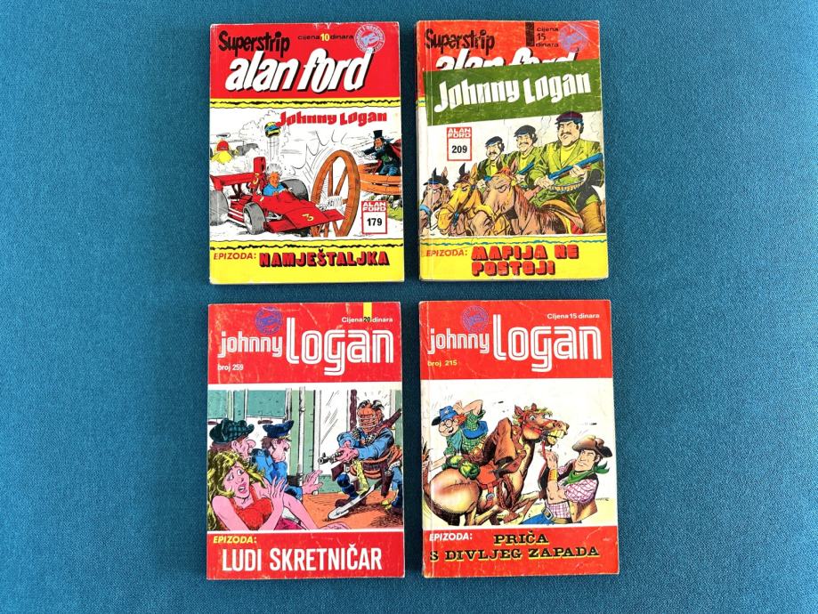 Superstrip Alan Ford Johnny Logan  lot štirih številk