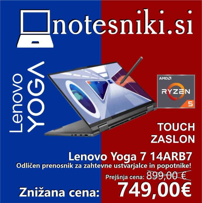 Lenovo Yoga 7 14ARB7 - prenosnik - laptop - notebook