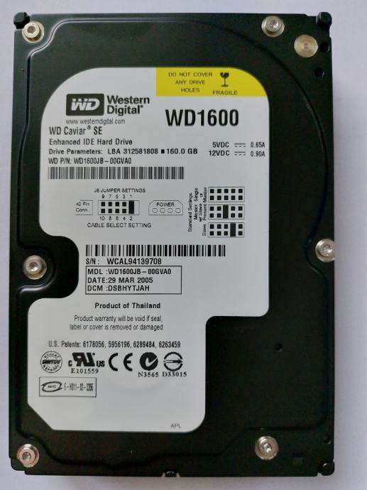 IDE 3.5 disk 160 GB