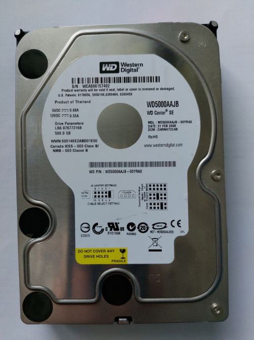 IDE 3.5 disk 500 GB