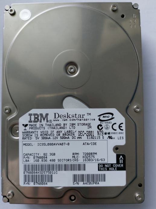 IDE 3.5 disk 82 GB