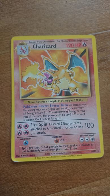 Karta Pokemon Charizard 120 HP