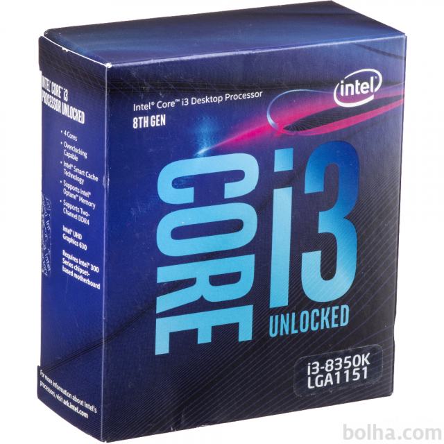 Processor Intel® Core™ i3-8350K, 8M Cache, 4.00 GHz
