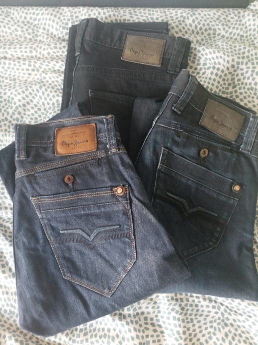 3x Pepe Jeans moške hlače, slim